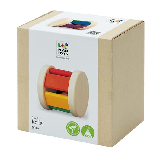 PlanToys 2.5" Classic Roller Wooden Baby Toy